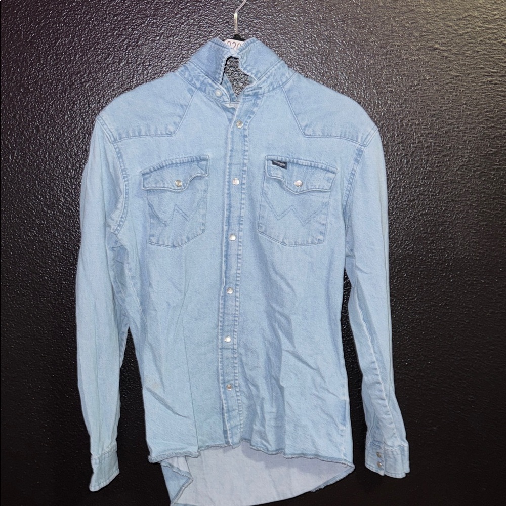 Wrangler Light Blue Button Down Shirt
